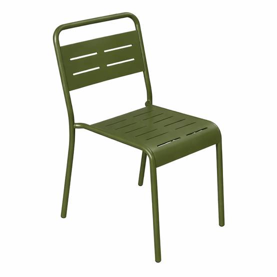 Concept Usine - Lot de 6 chaises de jardin empilables vertes BERGAME - Image 1