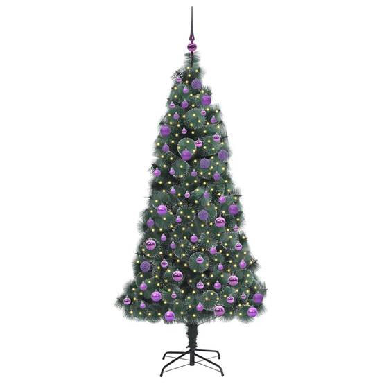 Sapin de Noël | Arbre de Noël artificiel pré-éclairé avec ensemble de boules Maison Chic - Image 3
