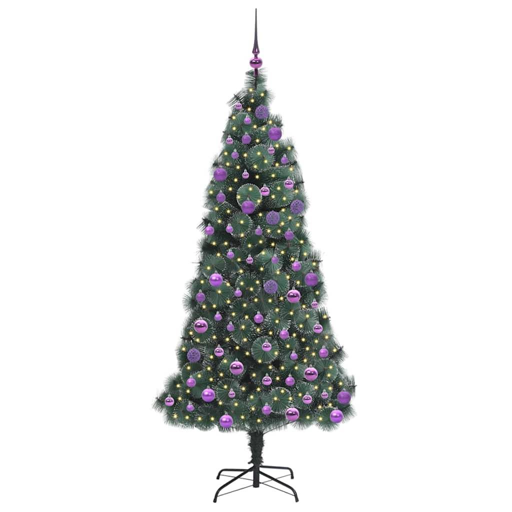 Sapin de Noël | Arbre de Noël artificiel pré-éclairé avec ensemble de boules Maison Chic - Image 3