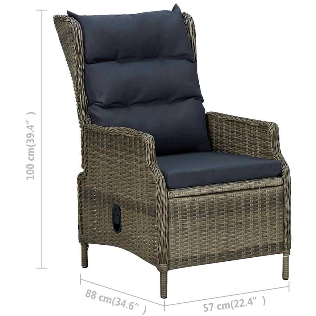 ComfortXL - Fauteuil de Jardin Inclinable en Résine Tressée avec Coussins Douillets pour Balcon Marron – ComfortXL Outdoor Living - Image 7