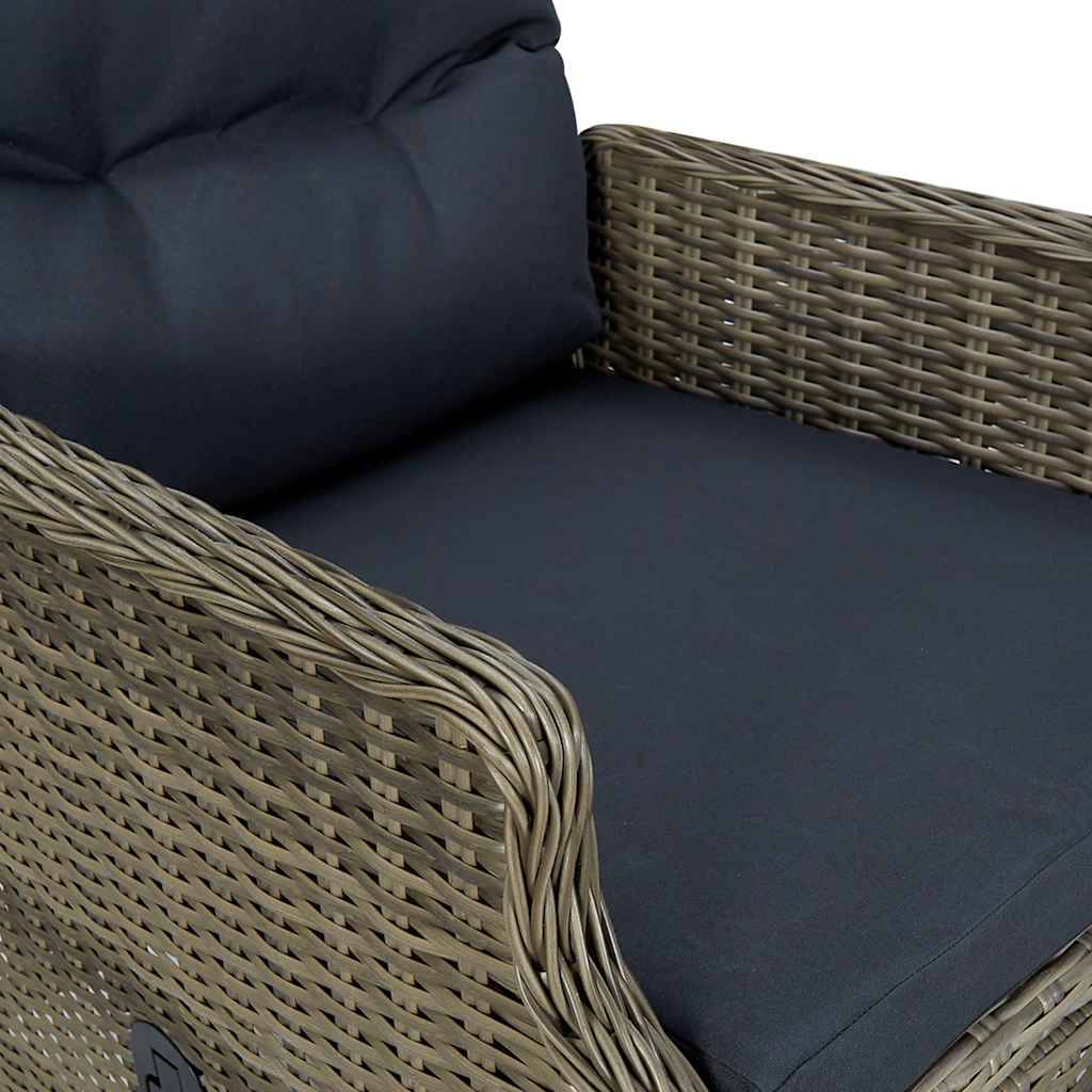 ComfortXL - Fauteuil de Jardin Inclinable en Résine Tressée avec Coussins Douillets pour Balcon Marron – ComfortXL Outdoor Living - Image 6