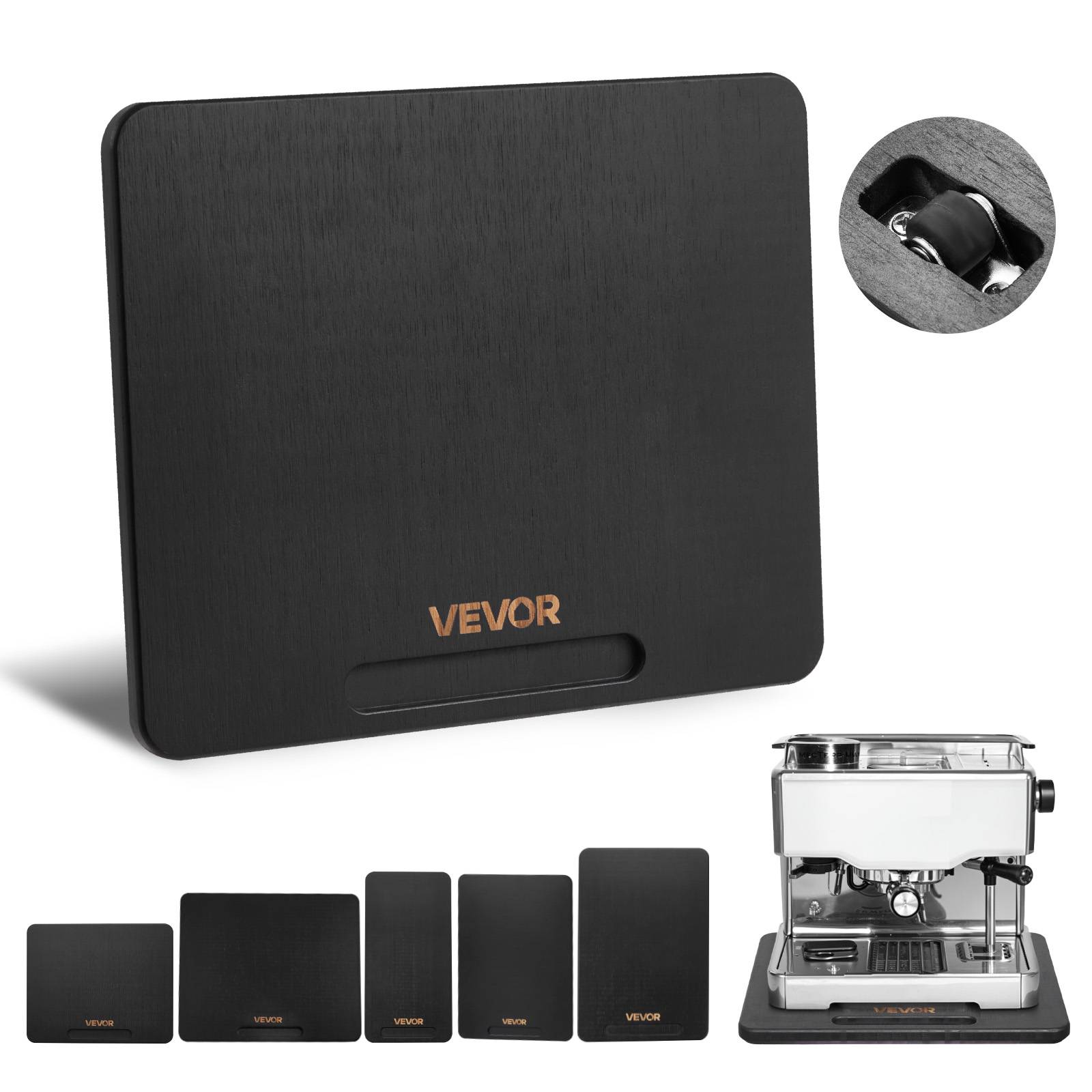 VEVOR Plateau Coulissant pour Appareils Électroménagers Cuisine 26,7x33 cm Noir - Image 1