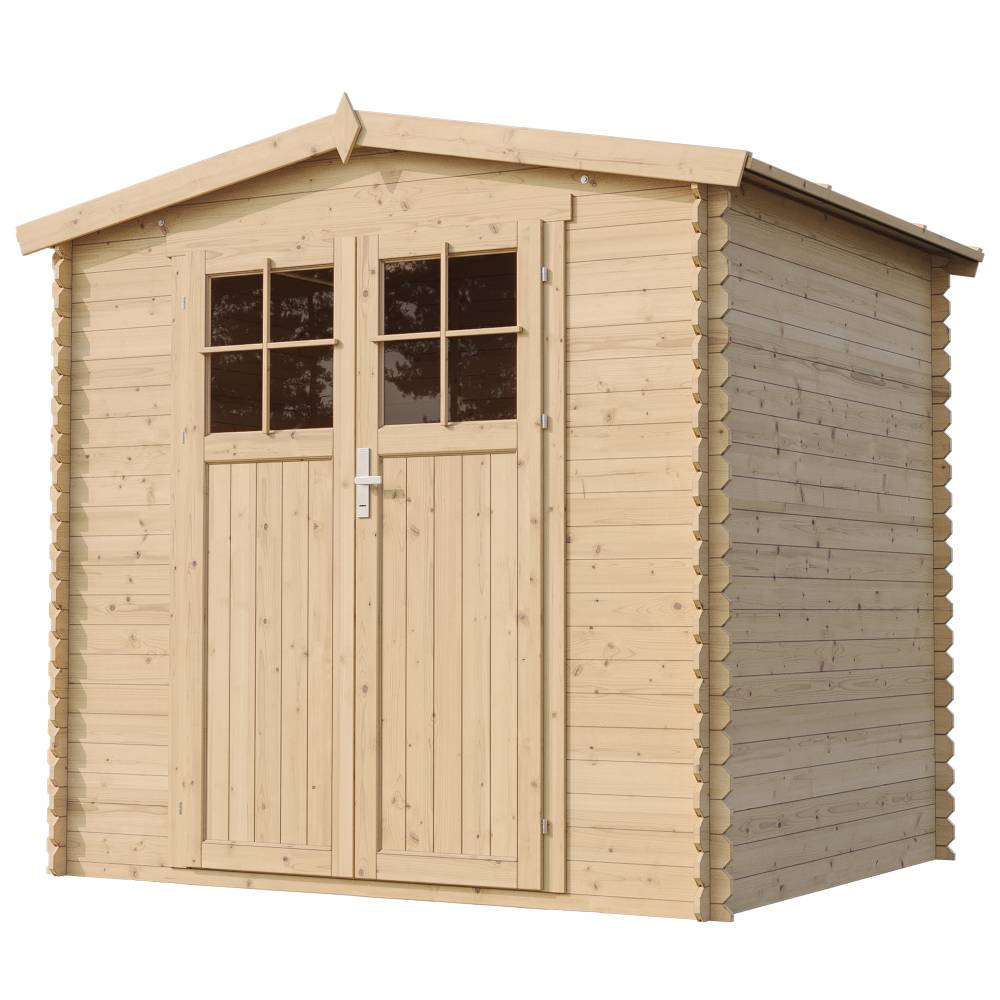 Timbela - Abri de jardin en bois I236xL226xH218 cm/ 4,33 m² porte verrouillable de haute qualité - 19 mm d’épaisseur - Timbela M369F - Image 4
