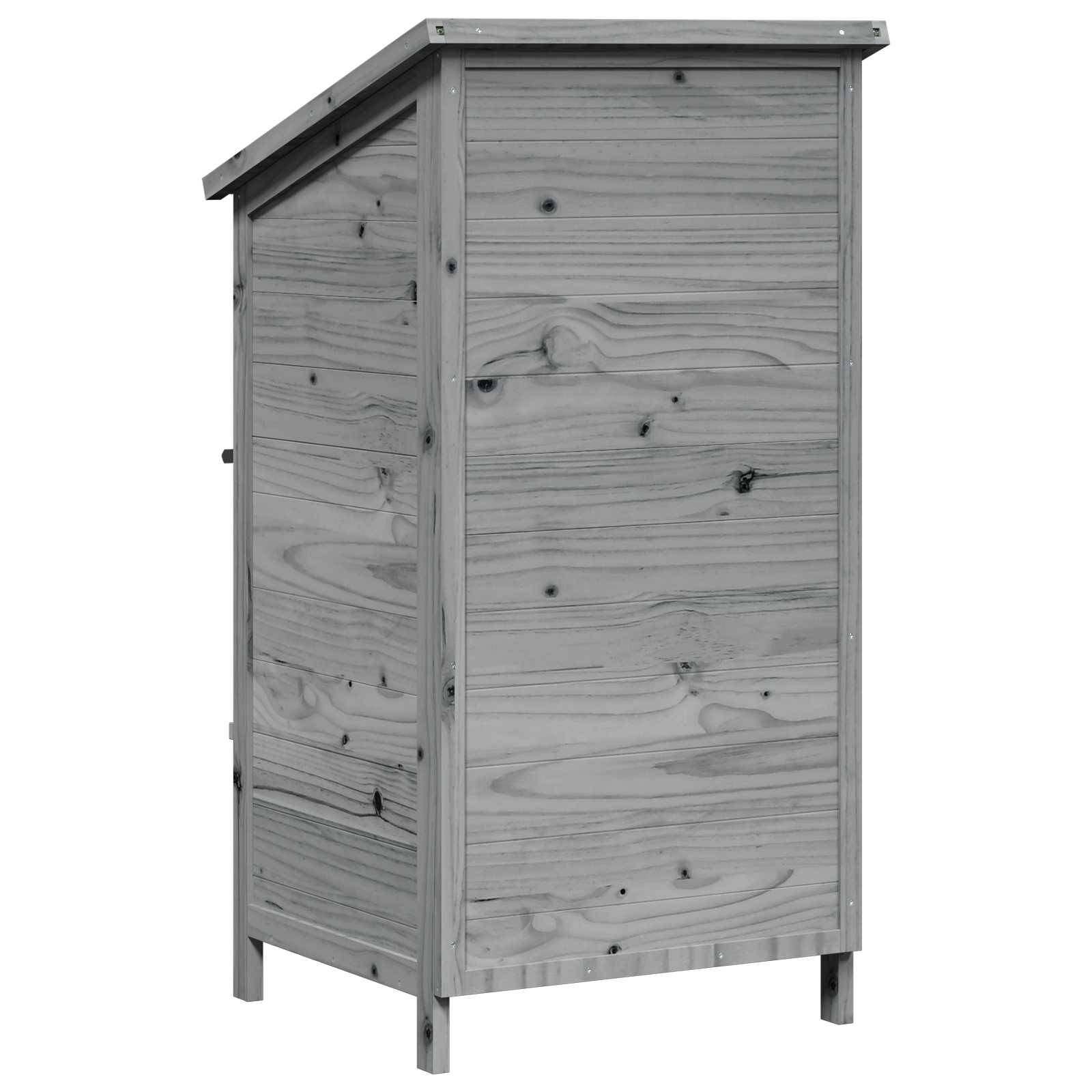 Vidaxl - Abri de jardin Gris 59,5 x 56 x 113,5 cm Bois d'ingénierie vidaXL 42033470 - Image 8