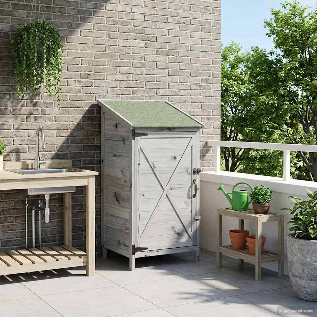 Vidaxl - Abri de jardin Gris 59,5 x 56 x 113,5 cm Bois d'ingénierie vidaXL 42033470 - Image 1