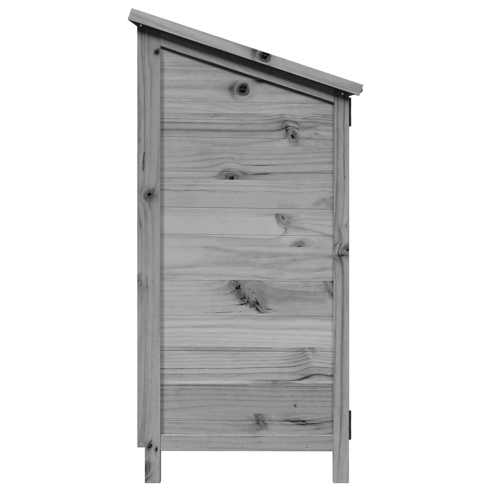 Vidaxl - Abri de jardin Gris 59,5 x 56 x 113,5 cm Bois d'ingénierie vidaXL 42033470 - Image 7