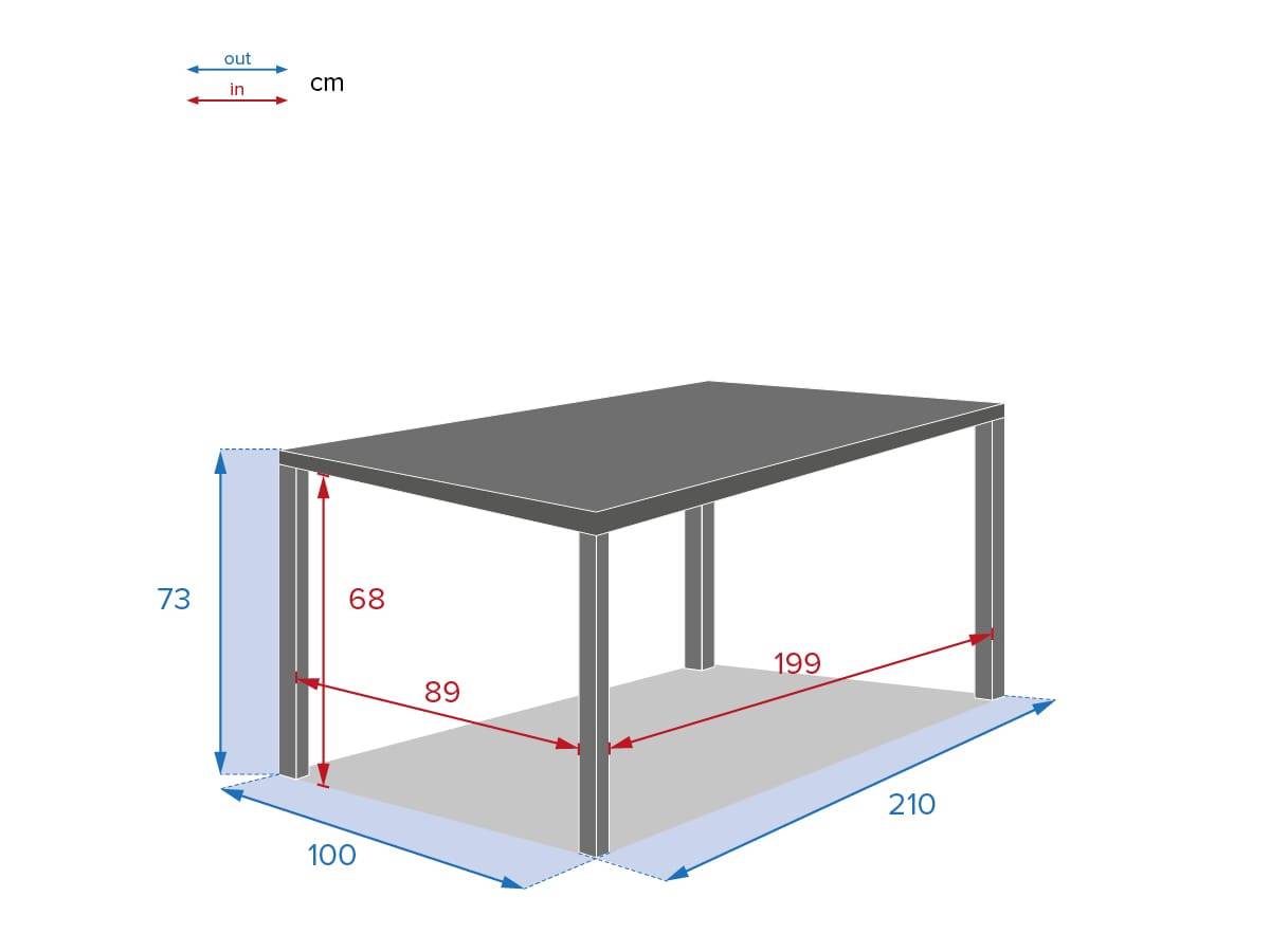 Hesperide - Ensemble repas table de jardin rectangulaire alu Piazza Graphite + 8 fauteuils Piazza - Hespéride - Image 3