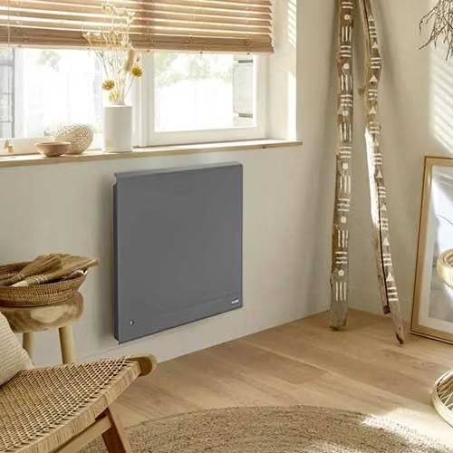 Radiateur gris à inertie pierre - CALDERA II - 1000W - 61x61,2x12,3 cm - programmable - détection fenêtre et présence - Image 4