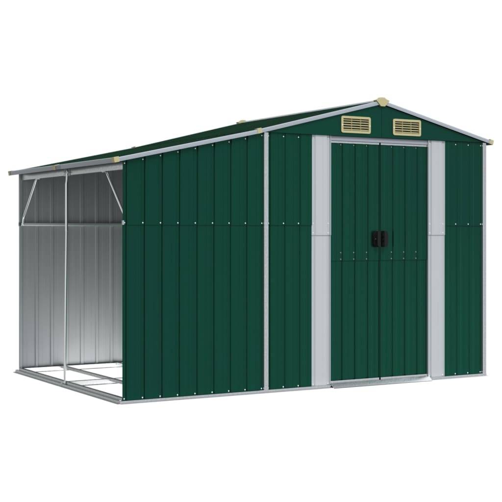 Abri de jardin acier galvanisé vert 277 x 192.5 x 179 cm - PANGIVO - Image 2