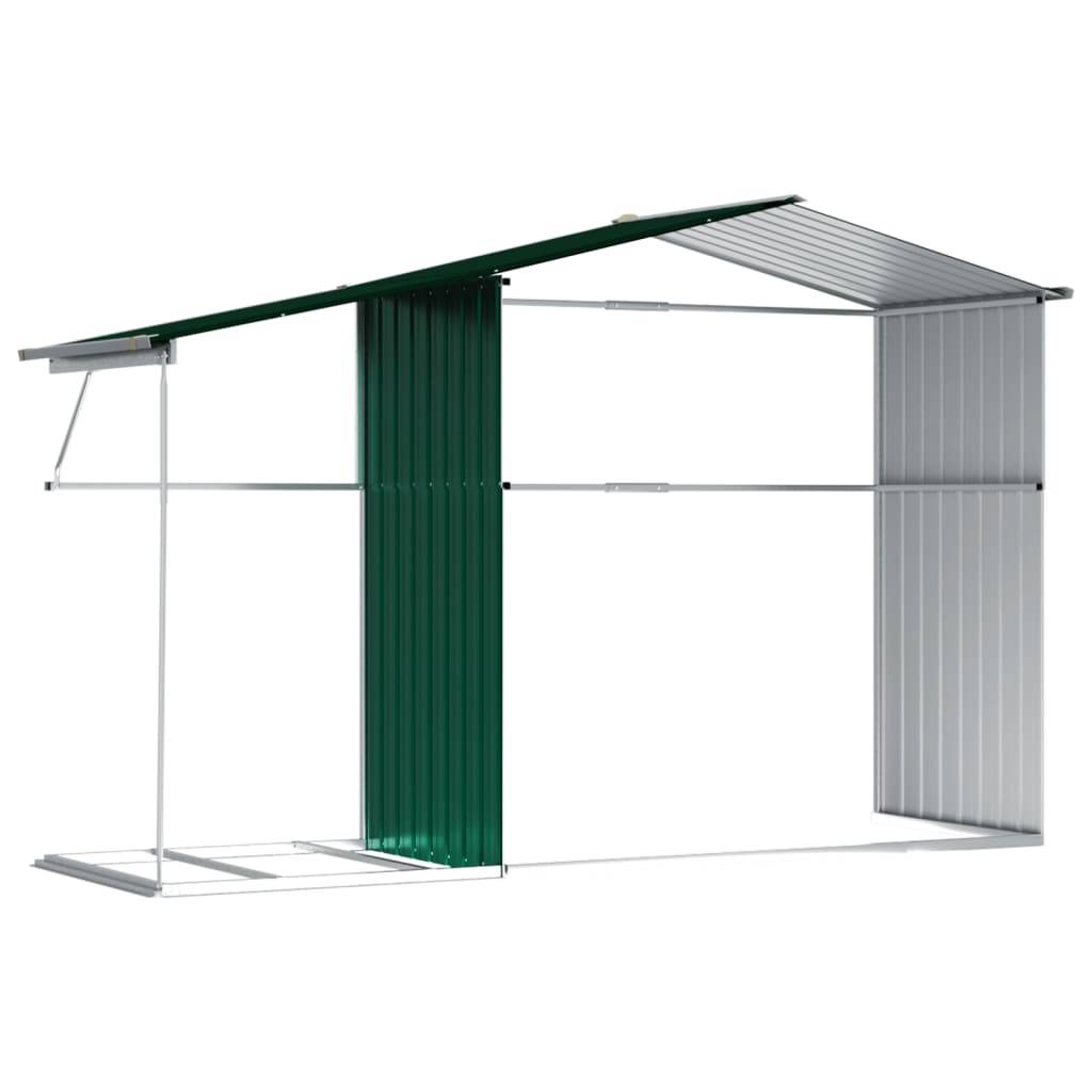 Abri de jardin acier galvanisé vert 277 x 192.5 x 179 cm - PANGIVO - Image 9