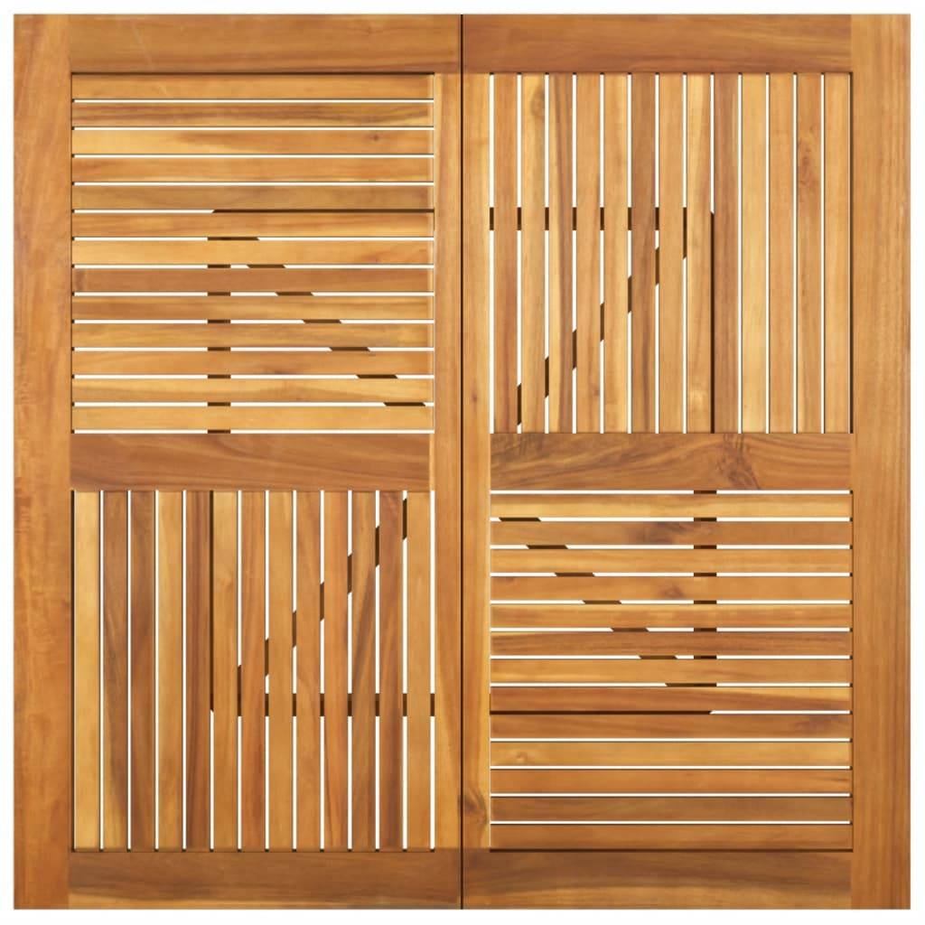 Table de jardin - Table Extérieure - Table De Patio 110x110x75 cm Bois d'acacia solide-JU13683 - Image 4