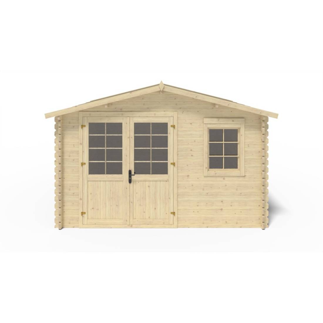 Altanka - Abri de jardin en bois - 16m2 - 4x4m - Ep. 40mm - Couleur: naturel - DOM611 - ALTANKA - Image 5