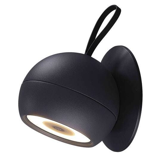 Lumisky - Lampe nomade ORBY Noir Aluminium H14.5 cm - Image 1