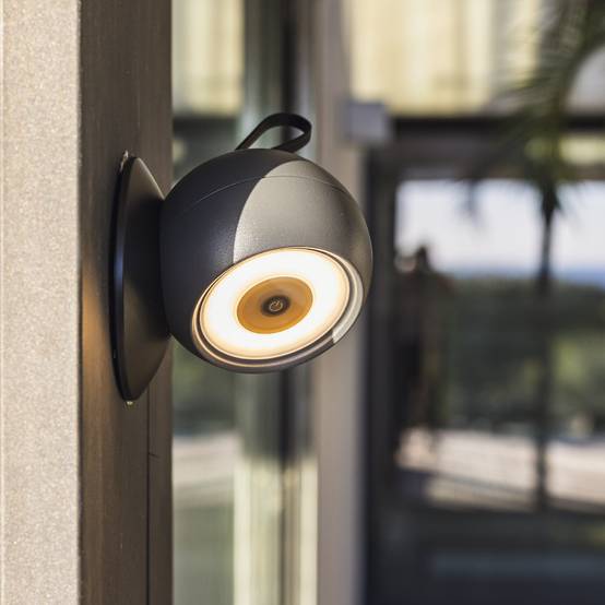 Lumisky - Lampe nomade ORBY Noir Aluminium H14.5 cm - Image 2