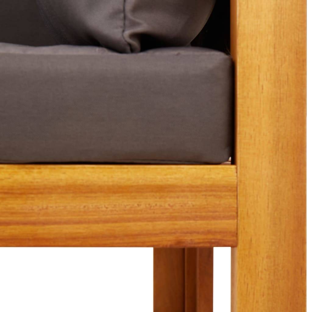Méridienne de Jardin 3 Pièces Bois Acacia & Corde, Module Canapé avec Repose-Pieds – ComfortXL Outdoor Living - Image 10
