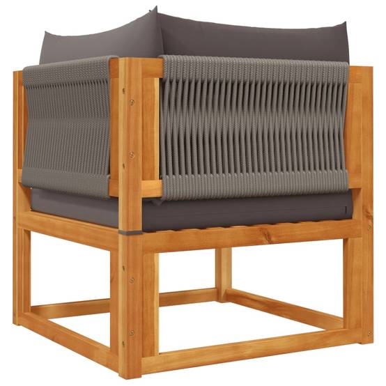 Méridienne de Jardin 3 Pièces Bois Acacia & Corde, Module Canapé avec Repose-Pieds – ComfortXL Outdoor Living - Image 8