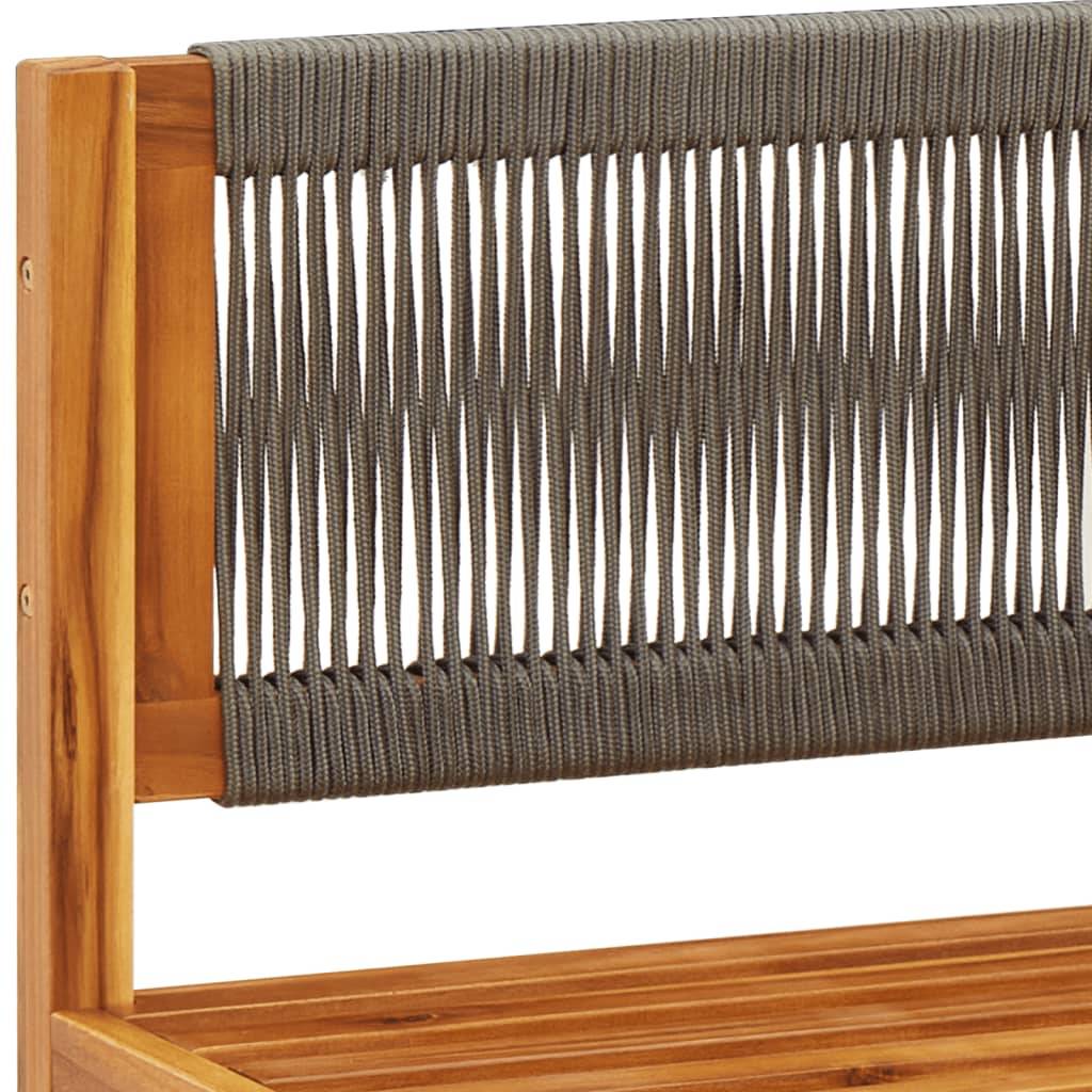 Méridienne de Jardin 3 Pièces Bois Acacia & Corde, Module Canapé avec Repose-Pieds – ComfortXL Outdoor Living - Image 9
