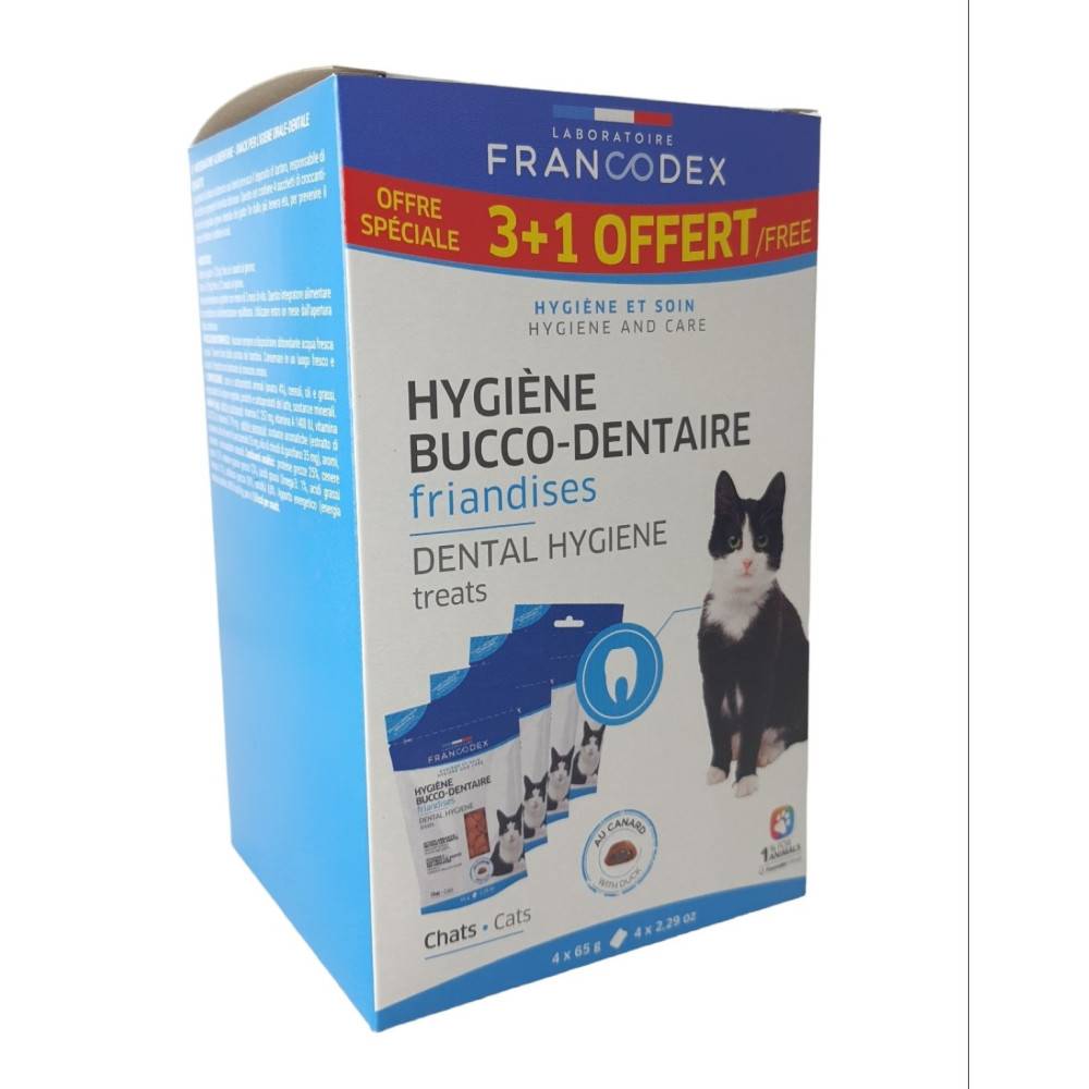 Francodex - Francodex - Pack Friandises Hygiène Bucco-Dentaire 4 x 65g Pour Chatons et Chats - Image 3