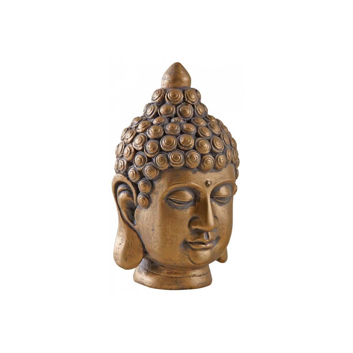 Aubry Gaspard - Tête de Bouddha doré antique