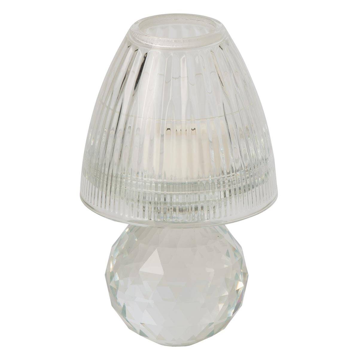J-Line - Photophore Design en Cristal "Célian" 18cm Transparent - Image 1