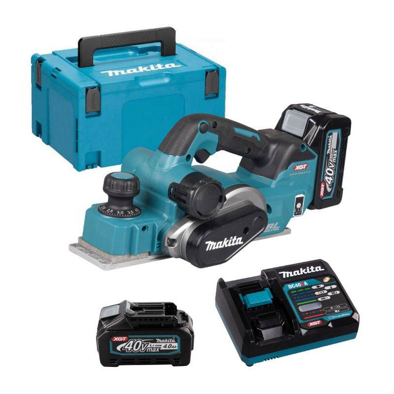 Makita - Rabot à battue 40V max 82 mm XGT MAKITA KP001GM201 2 x 4,0Ah + chargeur en coffret MakPac Makita - Image 1