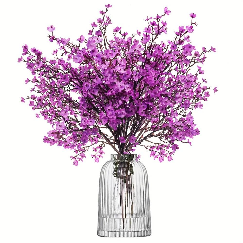 Lot de 10 Fleurs Artificielles Gypsophile Violet - Décoration Automne et Mariage Sans Entretien - Lytech - Image 1