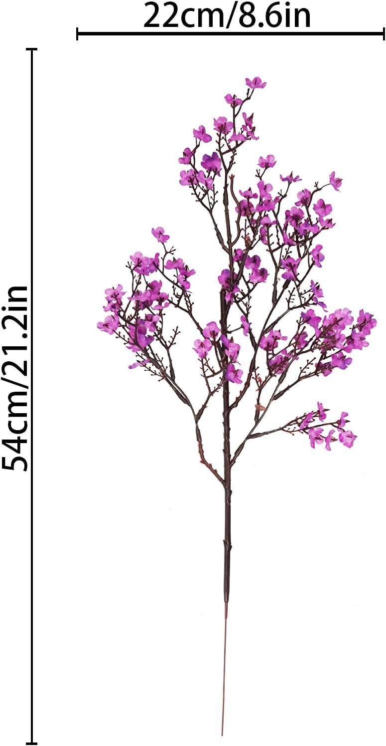 Lot de 10 Fleurs Artificielles Gypsophile Violet - Décoration Automne et Mariage Sans Entretien - Lytech - Image 6