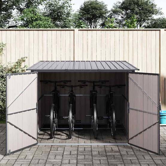 PANGIVO - Abri de vélo métal anthracite 216 x 207 x 158 cm - PANGIVO - Image 4