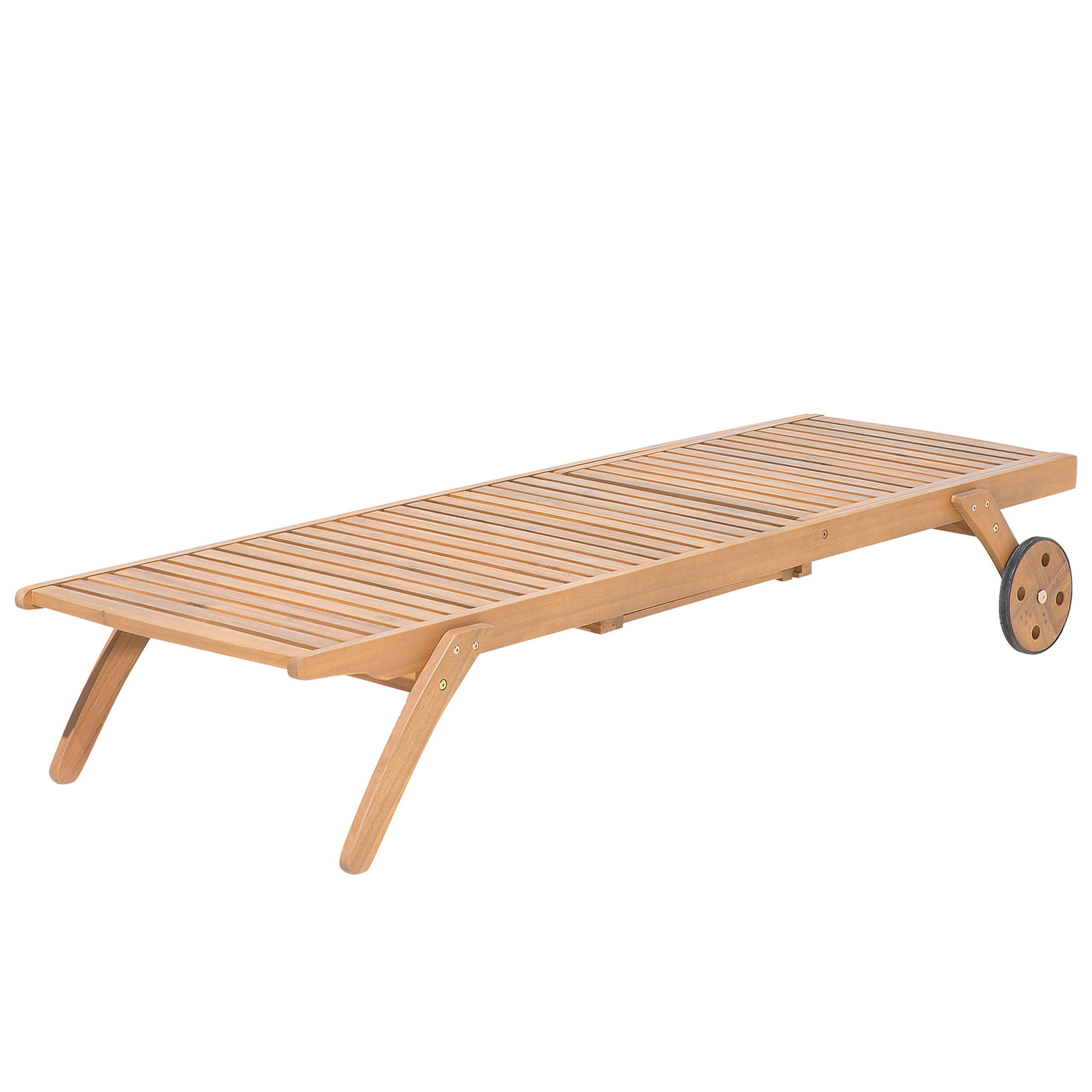Beliani - Chaise longue Acacia Marron clair CESANA - Beliani - Image 4