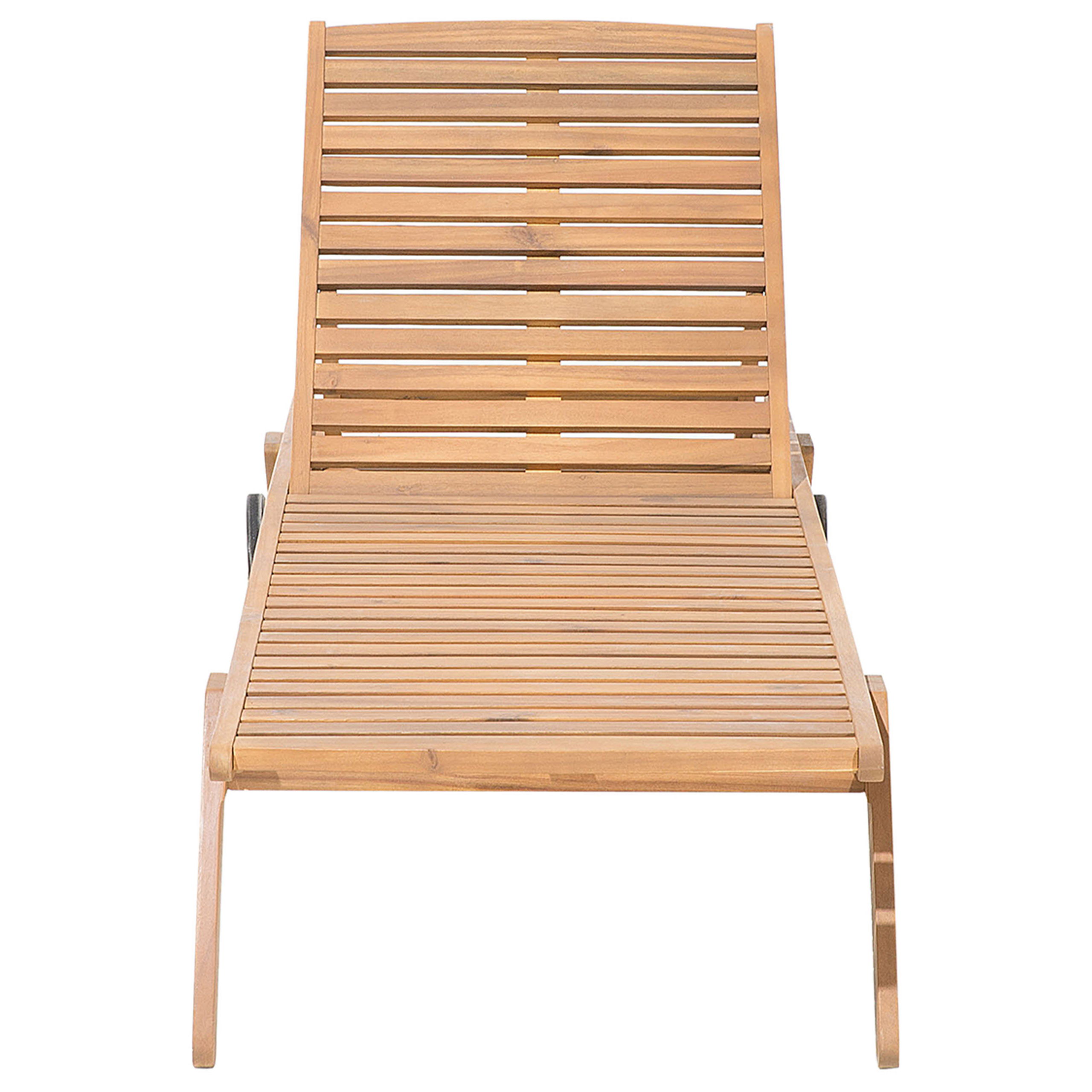 Beliani - Chaise longue Acacia Marron clair CESANA - Beliani - Image 5