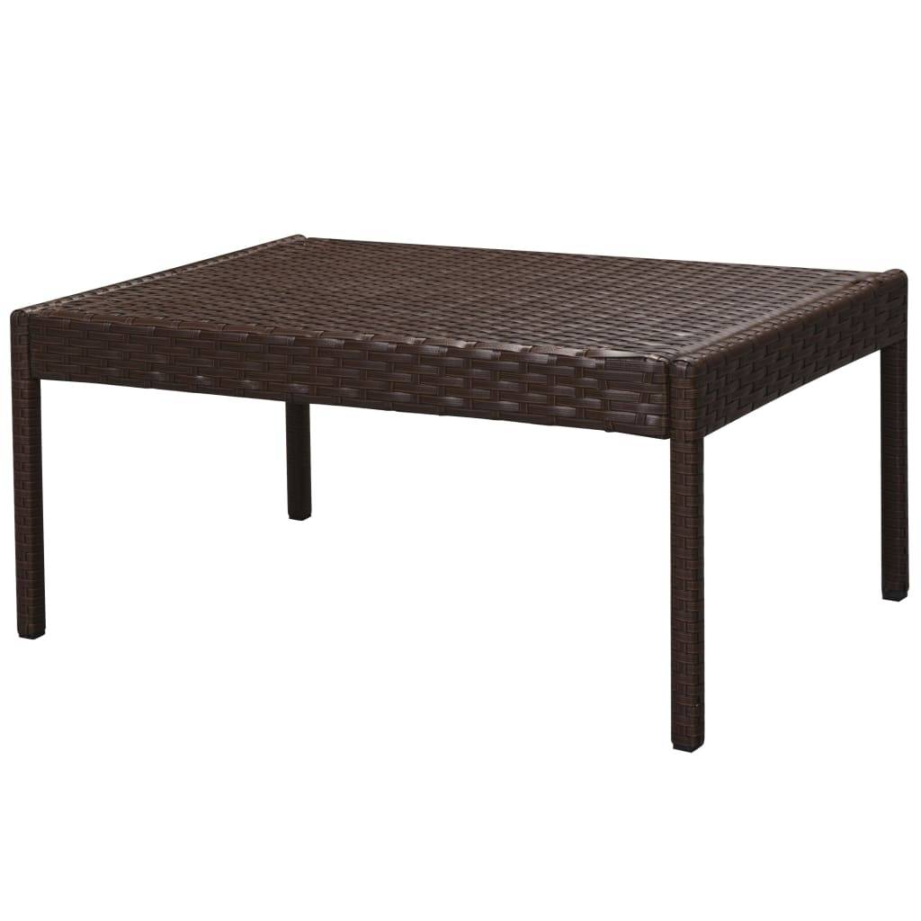 Helloshop26 - Salon de jardin meuble d'extérieur ensemble de mobilier 6 pièces avec coussins résine tressée marron - Image 4