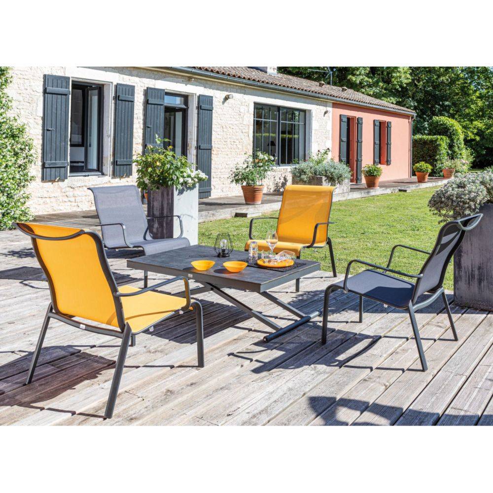Fauteuil lounge pour l'extérieur en aluminium Cauro - Image 3