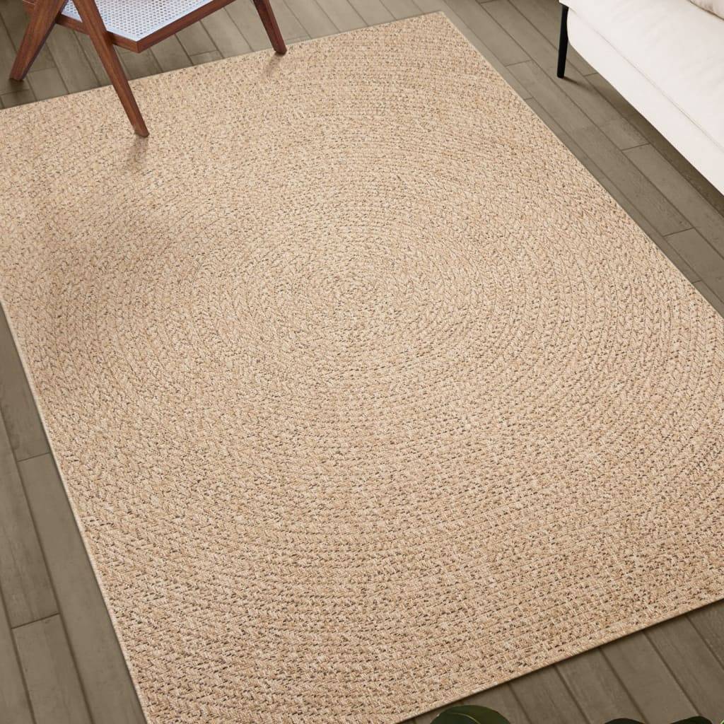 Tapis de Sol Extérieur Carré Imitation Jute en PP Résistant pour Jardin Patio Brun 240x240 cm – ComfortXL Outdoor Living - Image 3