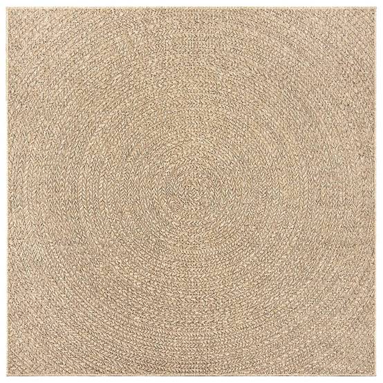 Tapis de Sol Extérieur Carré Imitation Jute en PP Résistant pour Jardin Patio Brun 240x240 cm – ComfortXL Outdoor Living - Image 4