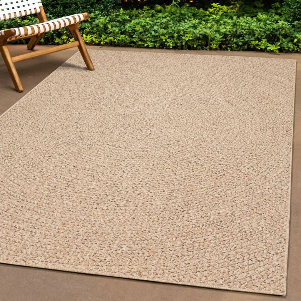 Tapis de Sol Extérieur Carré Imitation Jute en PP Résistant pour Jardin Patio Brun 240x240 cm – ComfortXL Outdoor Living - Image 1