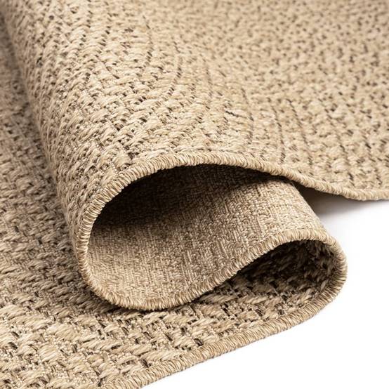 Tapis de Sol Extérieur Carré Imitation Jute en PP Résistant pour Jardin Patio Brun 240x240 cm – ComfortXL Outdoor Living - Image 5
