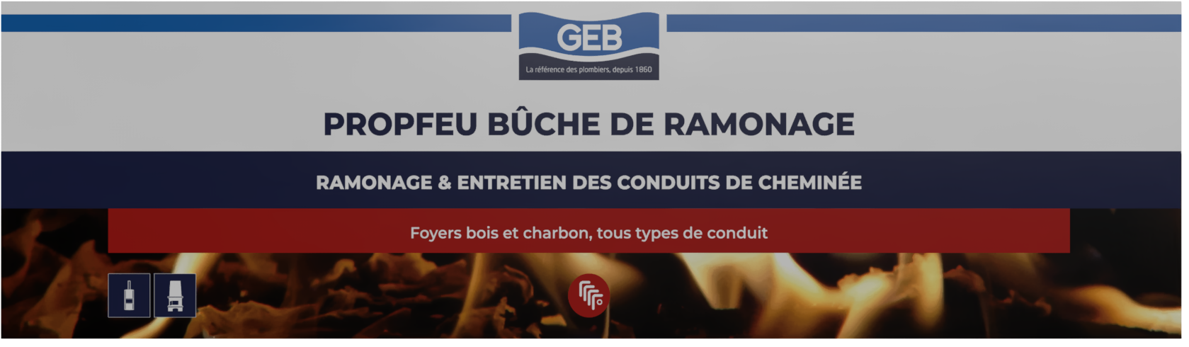 Bûche de ramonage des goudrons et suies GEB Propfeu pour conduits de cheminées et poêles Marron GEB - Image 1