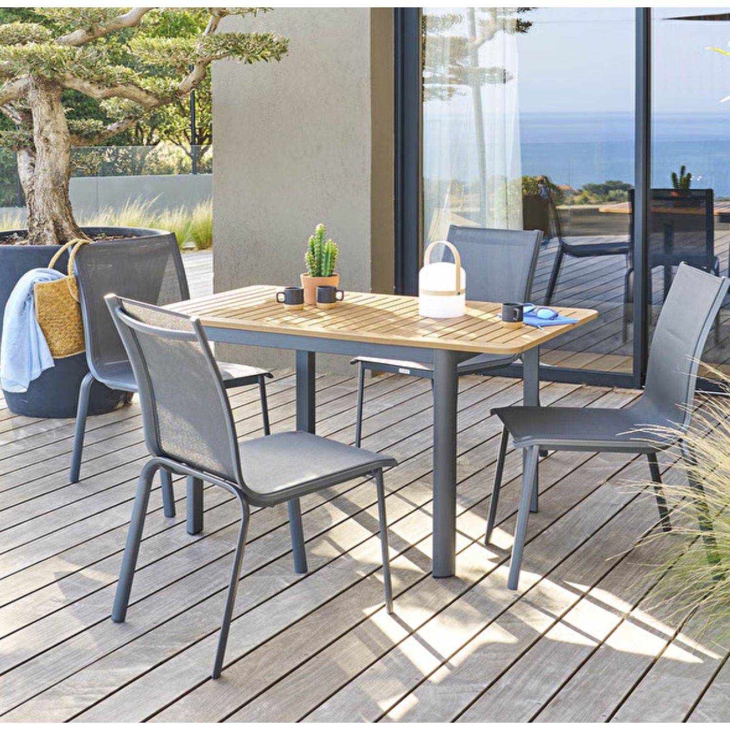 Hesperide - Table de jardin extensible Folya en eucalyptus - 4 Places - Hespéride - Image 2