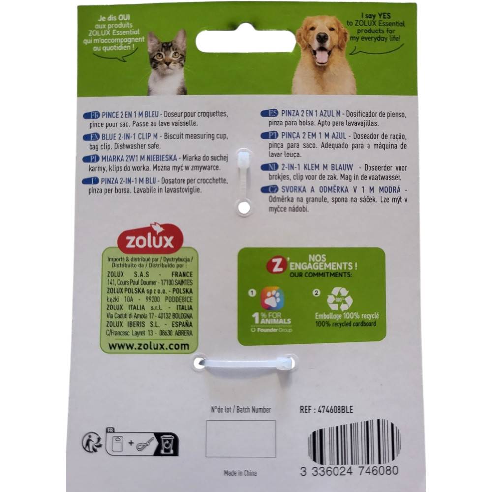 Zolux - Pince pour doser et conserver l'alimentation M grise pour chien - Zolux - Image 5