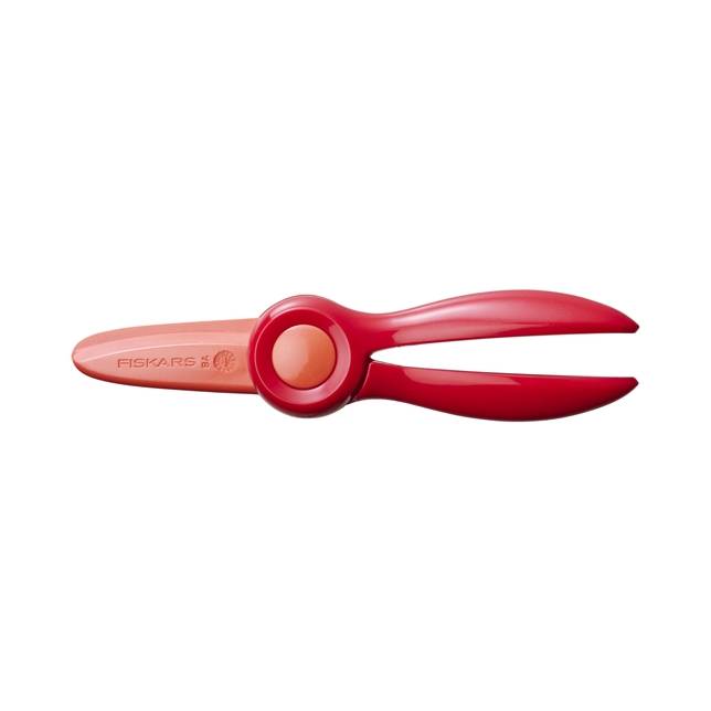 Fiskars - Premiers ciseaux pour enfants à partir de 2 ans - lames en plastique - rouge - Image 1