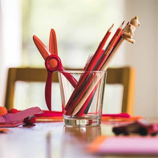 Fiskars - Premiers ciseaux pour enfants à partir de 2 ans - lames en plastique - rouge - Image 4