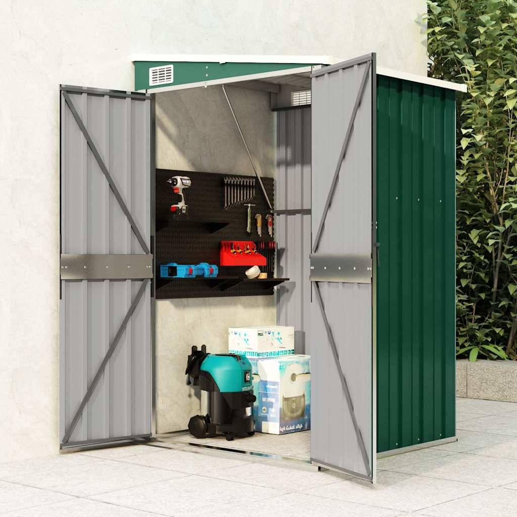 Vidaxl - Remise de jardin murale Vert 118x100x178 cm Métal galvanisé vidaXL 316217 - Image 1