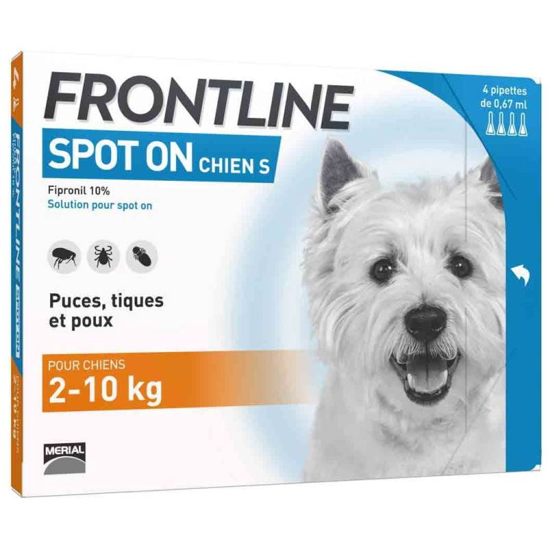 Frontline - FRONTLINE SPOT ON CHIEN S (2-10 kg) -  BOEHRINGER 6 pipettes - Image 1