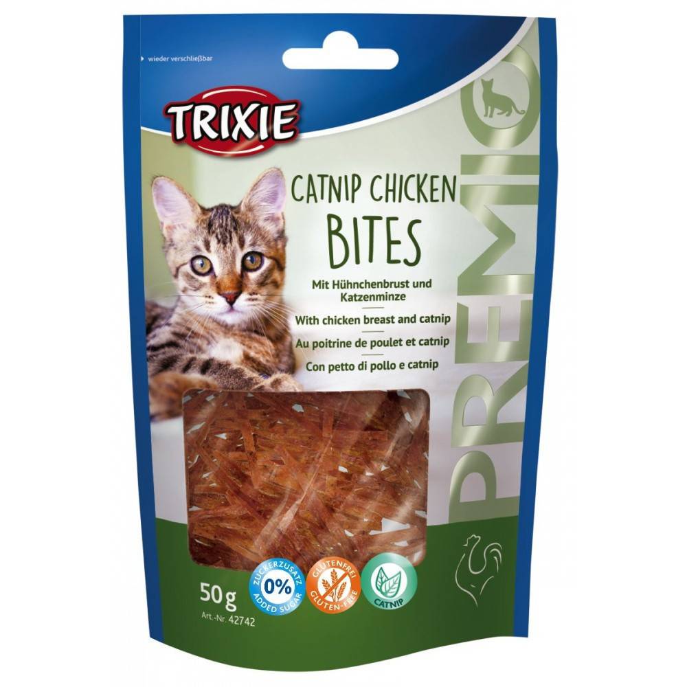 Trixie - Trixie - Bouchées de poulet à l'herbe à chat 50 gr pour chat - Image 1