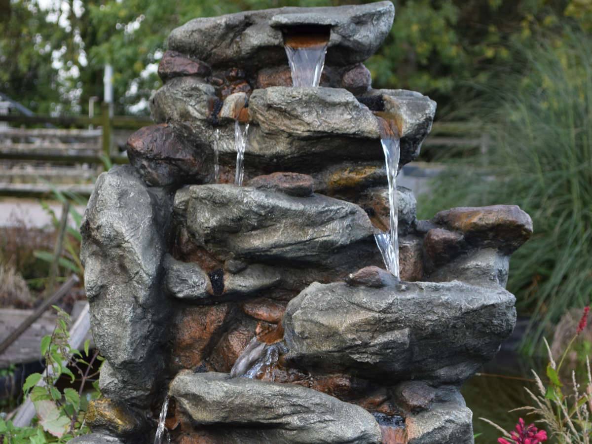 Ubbink - Fontaine de jardin Bonorva bloc de rochers avec cascade et éclairage LED - Ubbink - Image 2