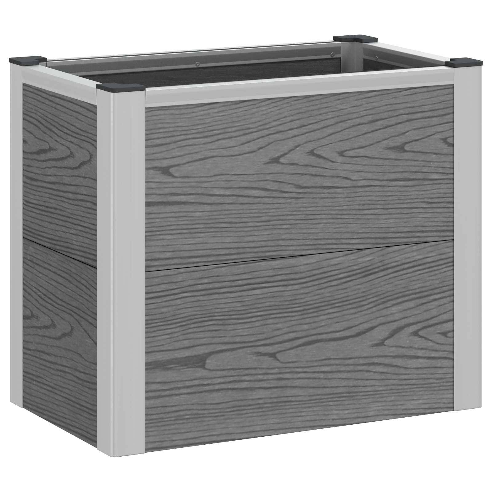 Prolenta Premium - Jardinière aluminium gris 50 x 30 x 42 cm - Prolenta premium p344.9 - Image 2