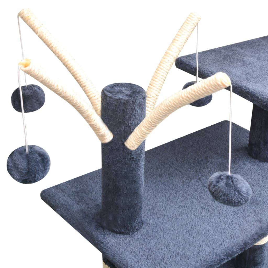 Vidaxl - Arbre à chat avec griffoirs en sisal 125 cm Bleu foncé vidaXL 170484 - Image 5