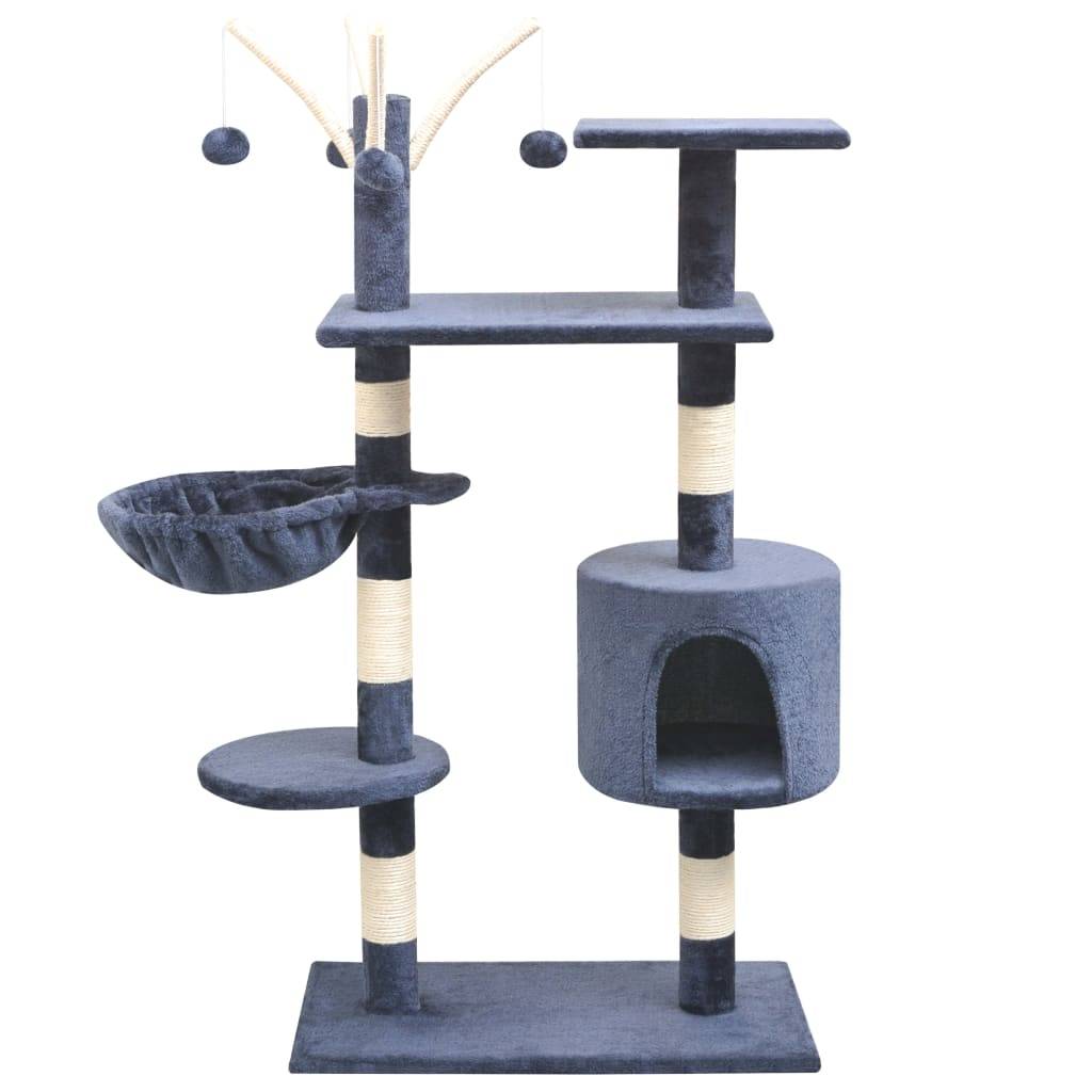 Vidaxl - Arbre à chat avec griffoirs en sisal 125 cm Bleu foncé vidaXL 170484 - Image 1