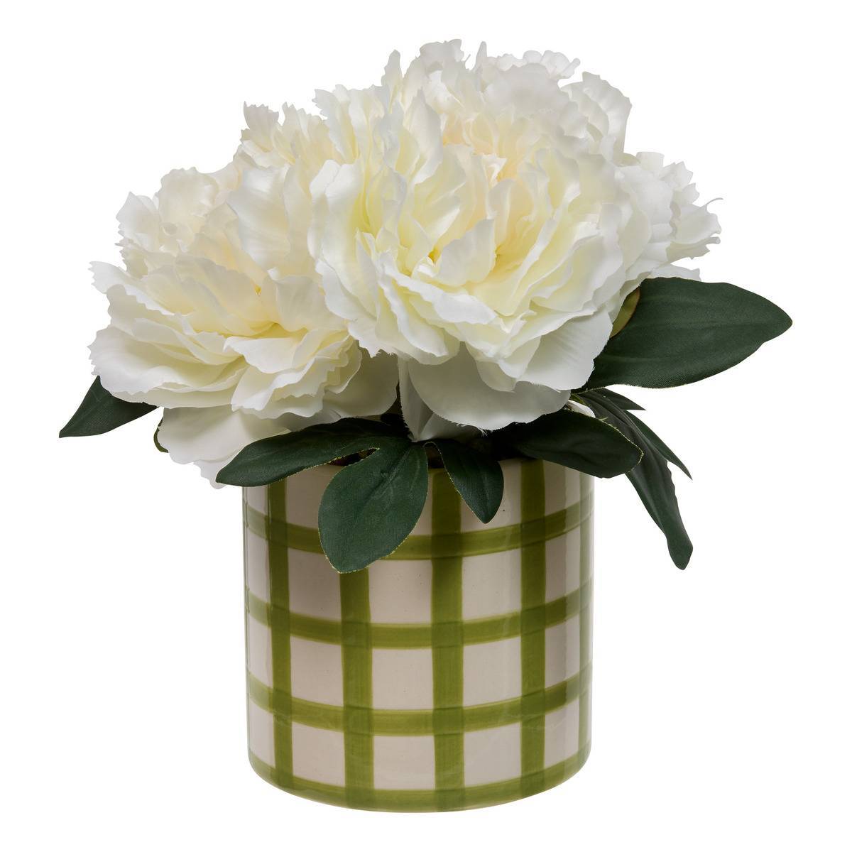 Atmosphera - Composition florale artificielle pivoines H21,5 cm - Atmosphera Créateur d'intérieur - Image 2