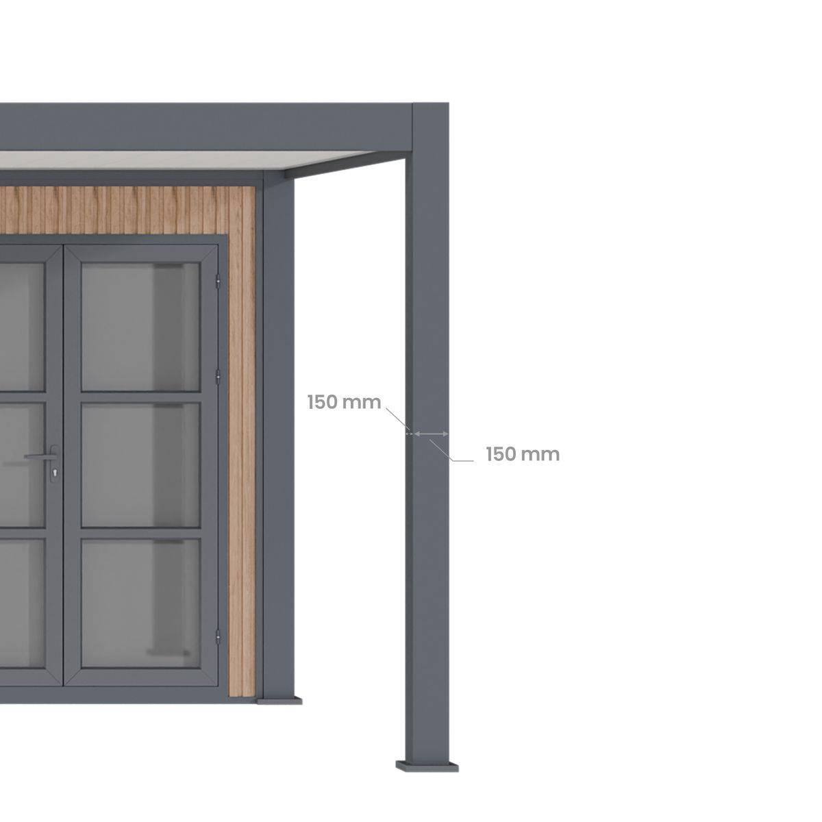 Direct Abris - Carport Aluminium 760 x 645 cm NEWARK - 43 m² - Hauteur : 255 - 2 Voitures - Abri Voiture Autoportant - Stockage - Image 9